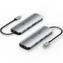 Vention Docking USB C TQLHB 1x HDMI 4K 3x USB 1x USB C PD 1x RJ45 1x Jack 3.5mm Lector Tarjetas Gris